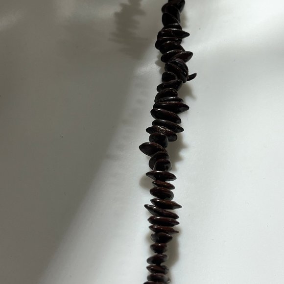 Vintage Handmade Apple Seed Necklace with Acacia Koa Seed Hawaiian Lei Botanical - Picture 8 of 10